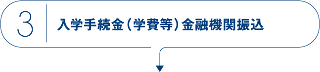 3 入学手続金（学費等）金融機関振込