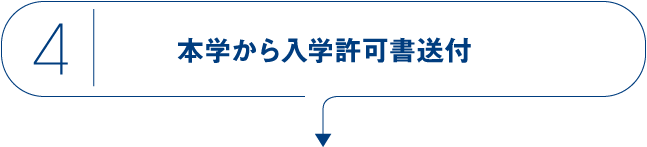 4 本学から入学許可書送付